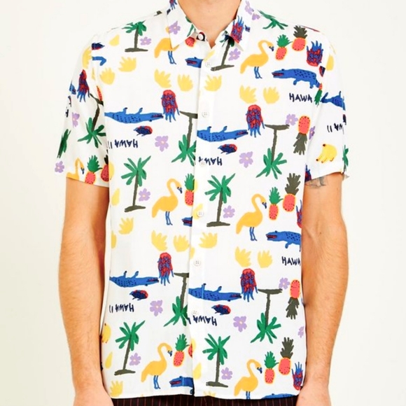 Barney Cools Other - THE HOLIDAY SHORT SLEEVE SHIRT IN WHITE SUMMER BY BARNEY COOLS
